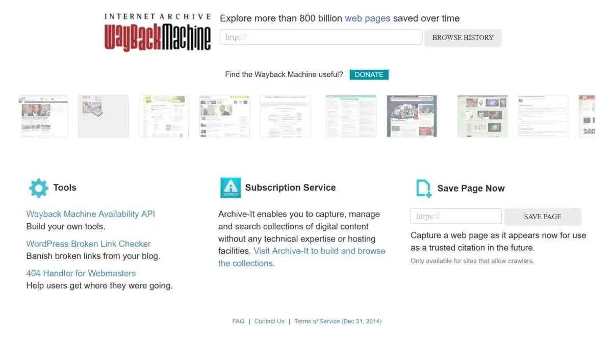 Wayback Machine(ウェイバックマシン)とは